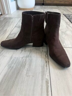 Target Women's Dark Brown Suede Ankle Booties